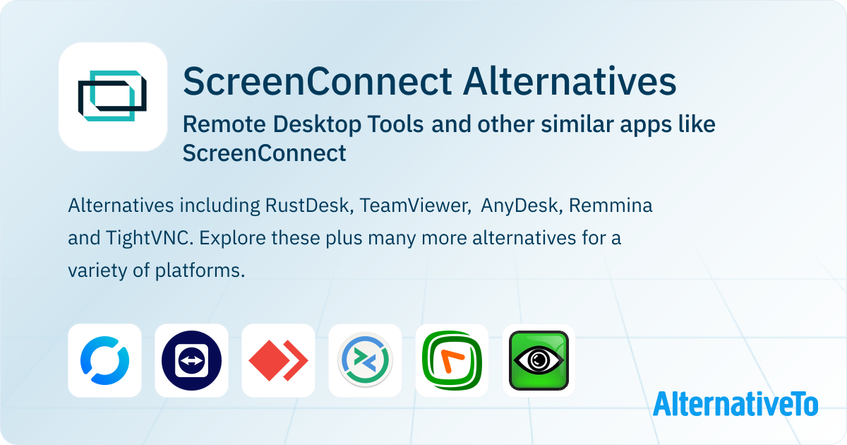 Screenconnect Desktop App ScreenConnect Alternatives: Top 12 Remote Desktop Tools & Similar Apps ...