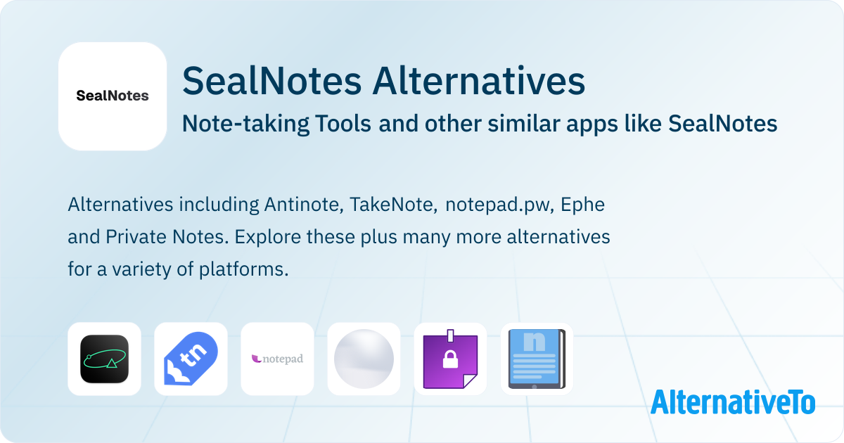 SealNotes Alternatives: Top 14 Note-taking Tools & Similar Websites ...