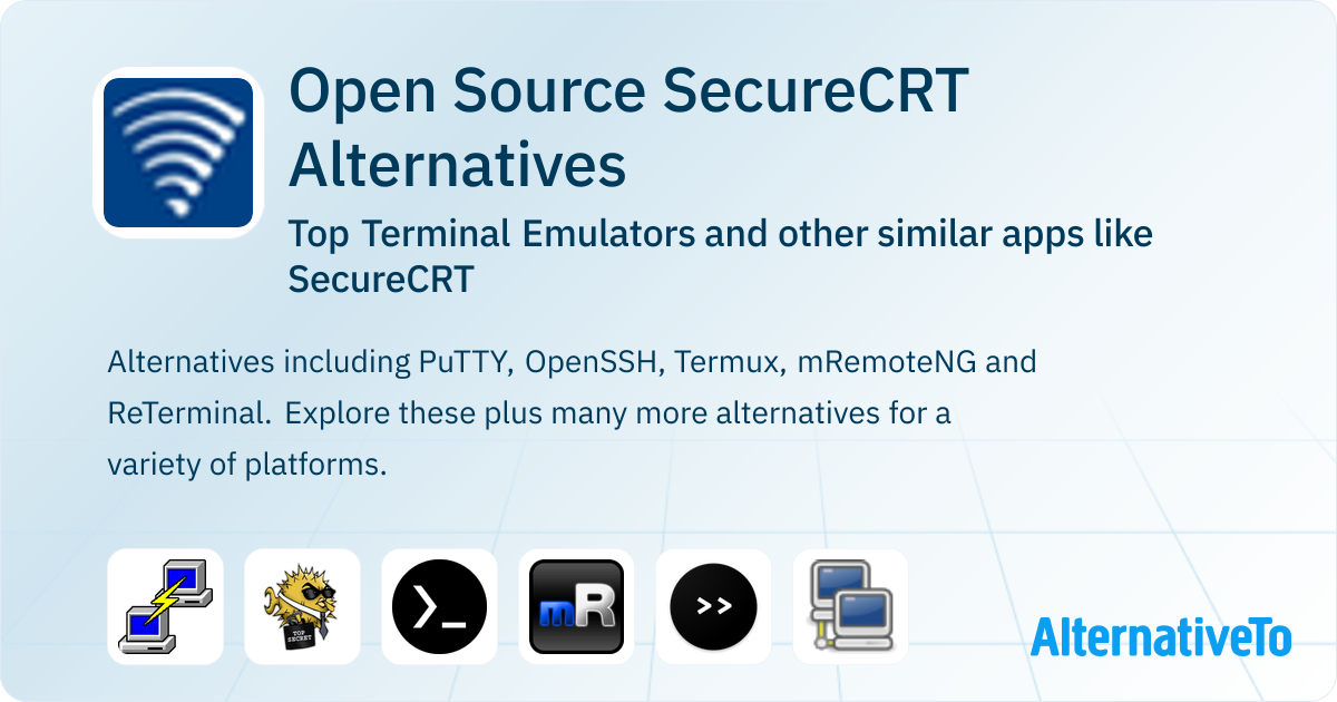 Open Source Program Terminals Open Source SecureCRT Alternatives: Top 12 Terminal Emulators ...