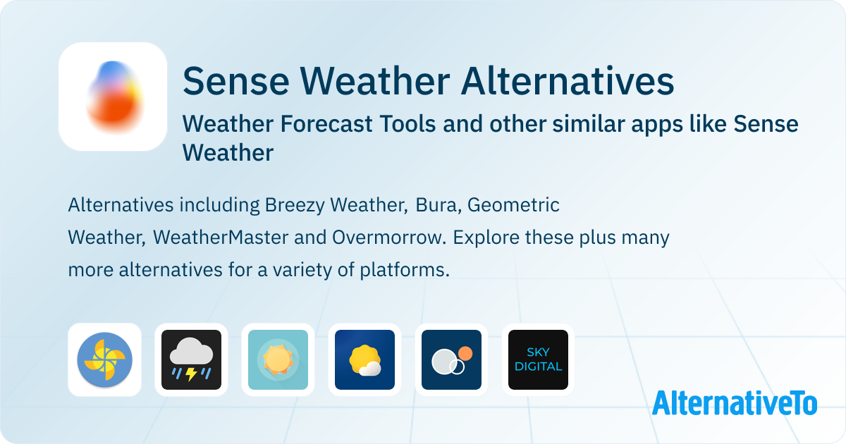 Sense Weather Alternatives: Top 12 Weather Forecast Tools & Similar ...