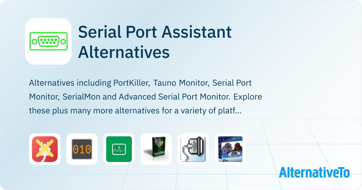 Serial Port Assistant Alternatives - Explore Similar Apps | AlternativeTo
