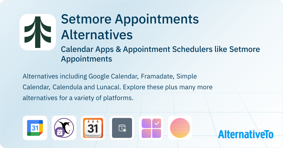 Setmore Setmore Appointments Alternatives: Top 12 Calendar Apps | AlternativeTo