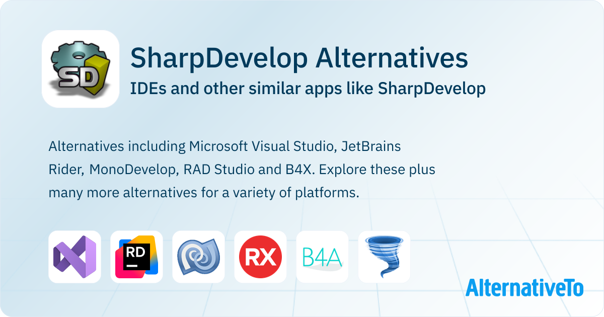 SharpDevelop Alternatives: Top 12 IDEs & Similar Apps | AlternativeTo