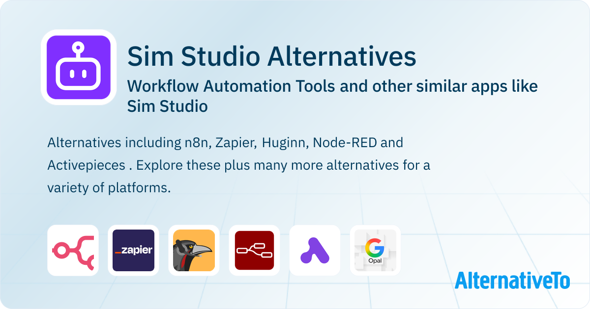 Sim Studio Alternatives: Top 12 Workflow Automation Tools & Similar ...
