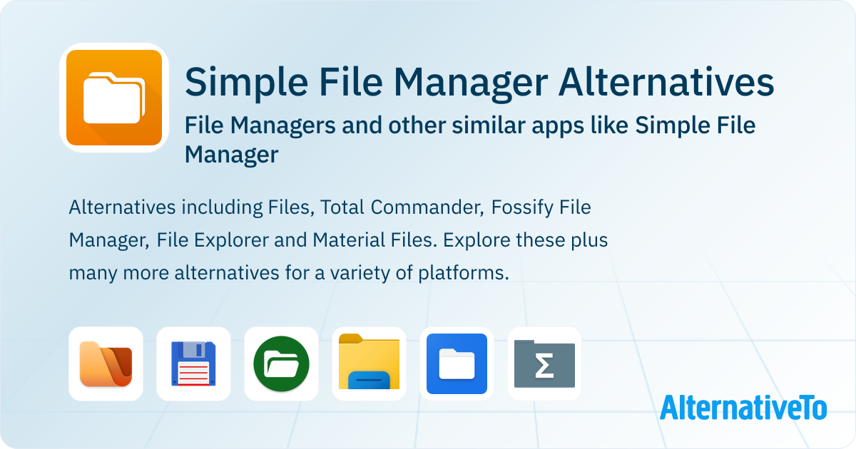 File Management Simple Simple File Manager Alternatives: Top 12 File Managers & Similar Apps ...