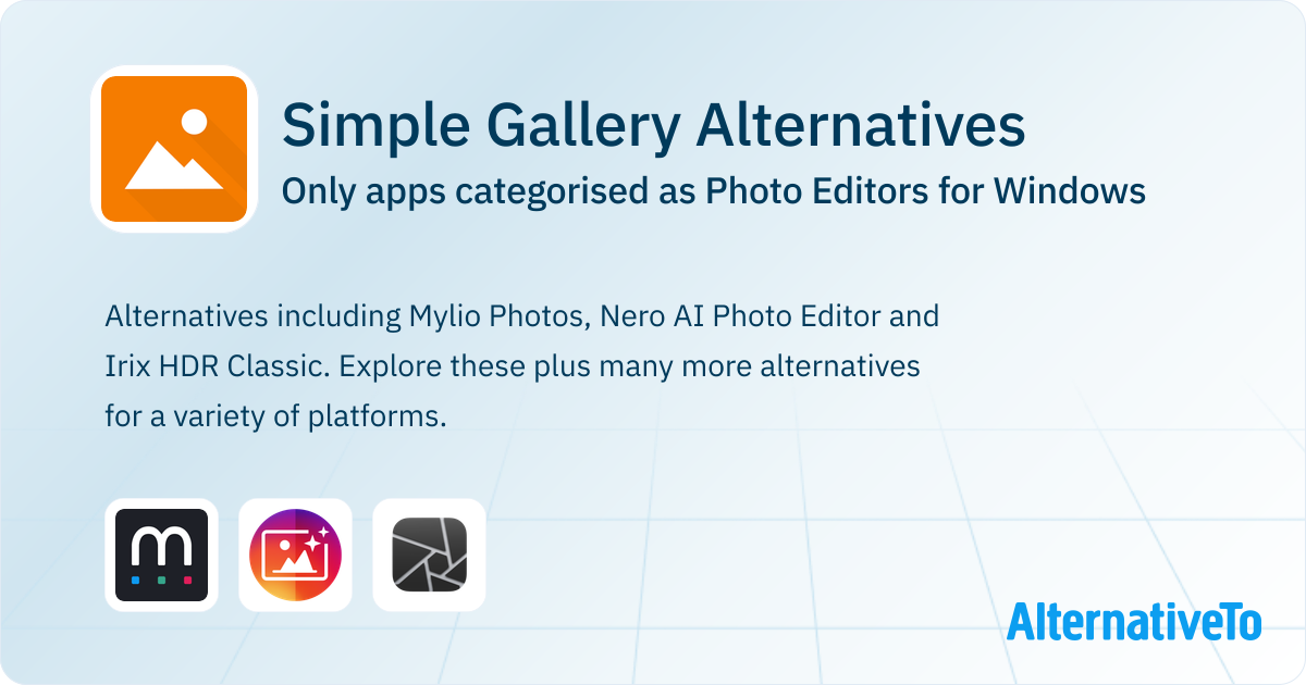 Simple Photo Option Simple Gallery Alternatives for Windows: Top 3 Photo Editors ...