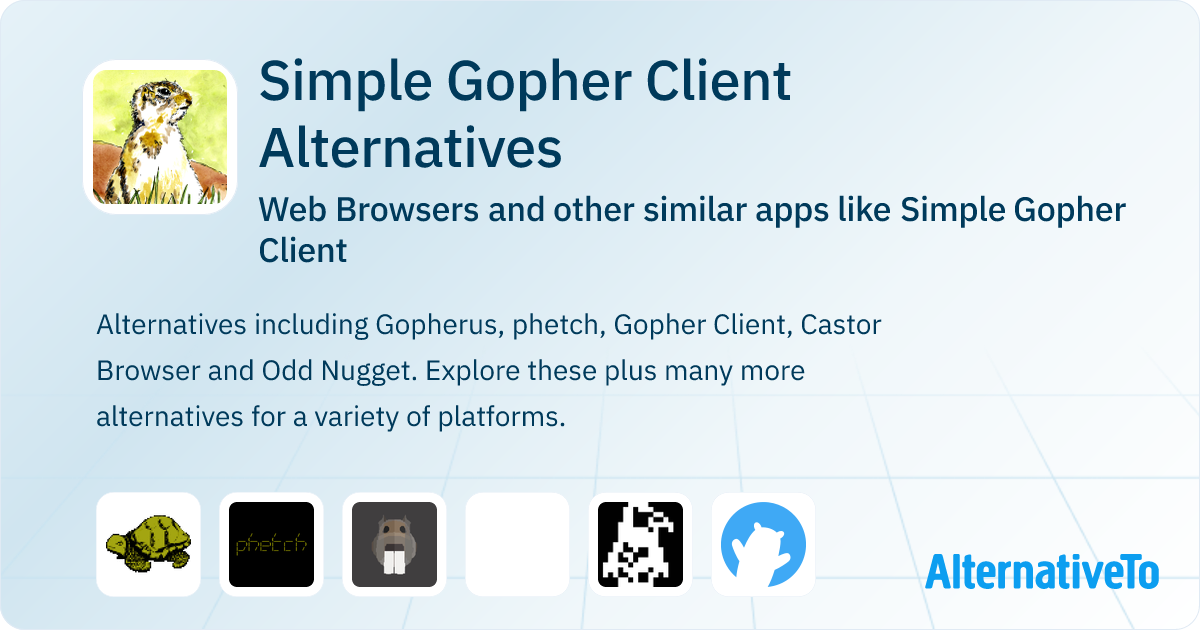 Simple Gopher Client Alternatives: Top 6 Web Browsers & Similar Apps ...