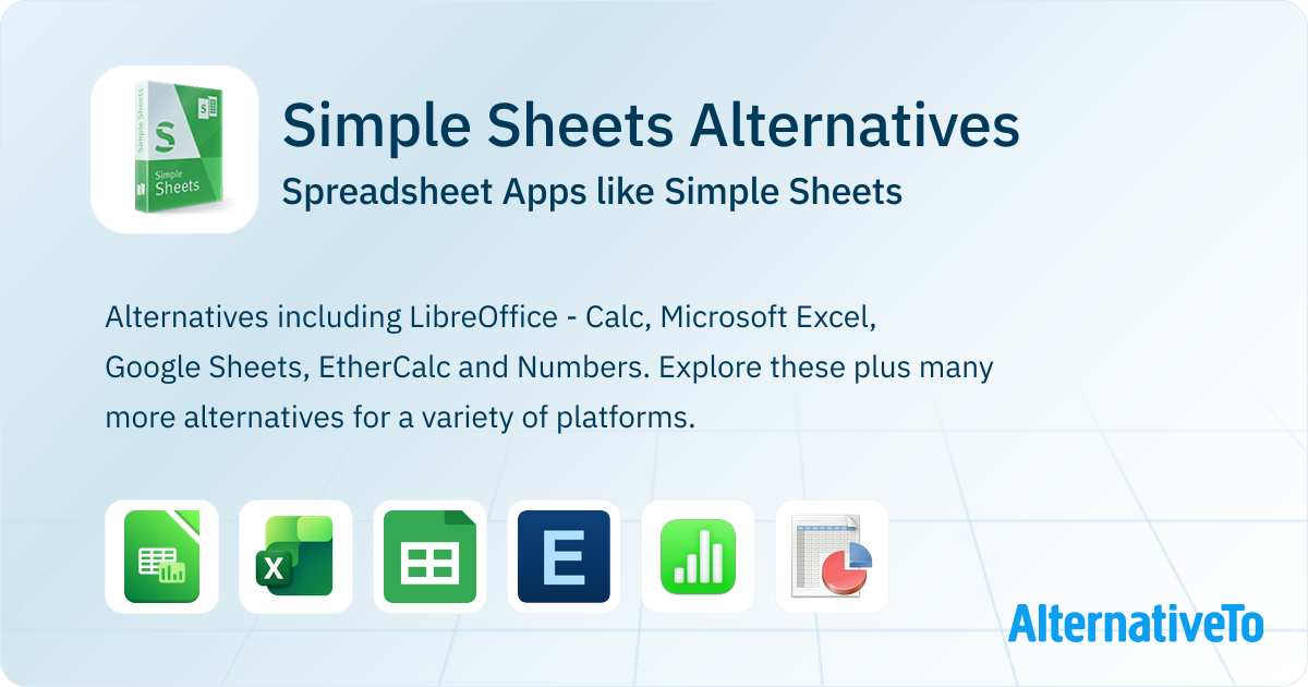 Simple Sheets Alternatives: Top 12 Spreadsheet & Similar Apps ...