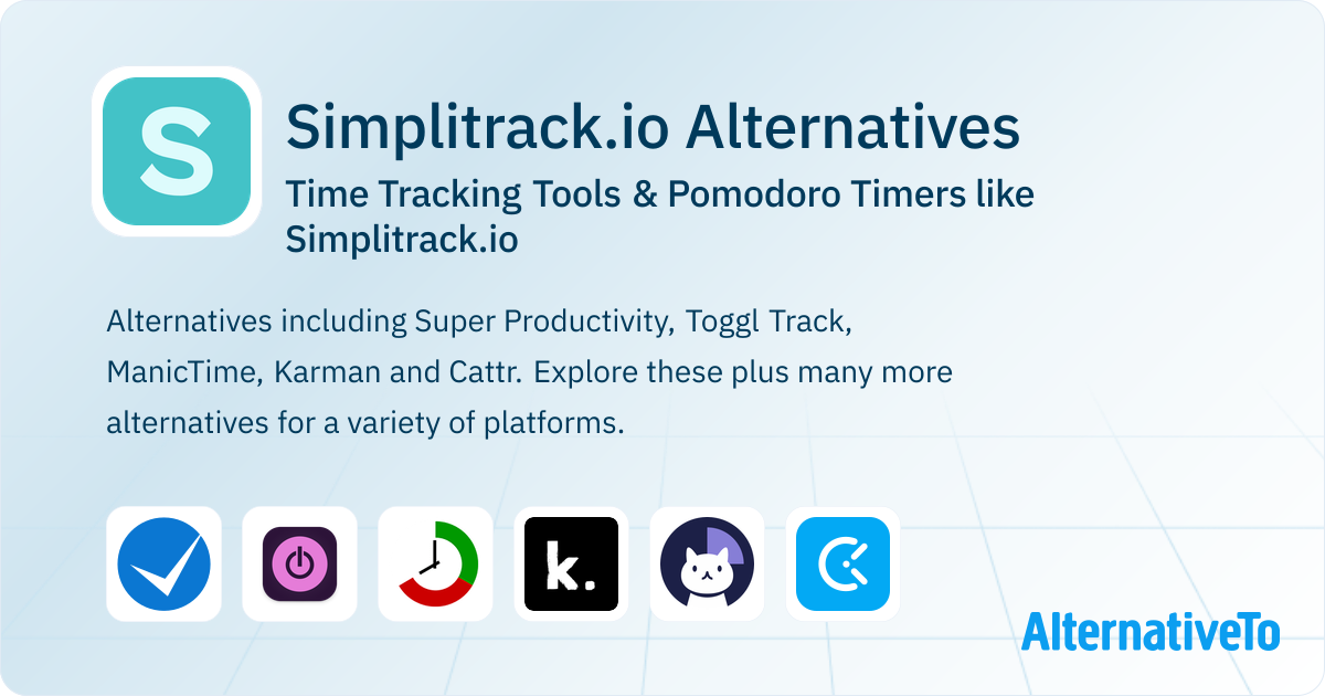 Simplitrack.io Alternatives: Top 12 Time Tracking Tools | AlternativeTo