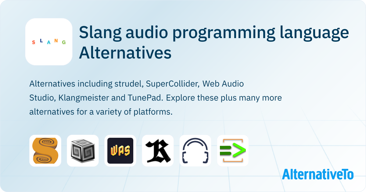 Slang audio programming language Alternatives - Explore Similar Sites ...