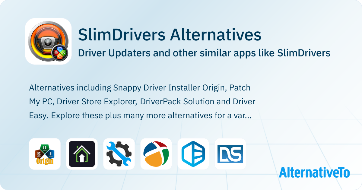 Alternative Drivers SlimDrivers Alternatives: Top 12 Driver Updaters & Similar Apps ...