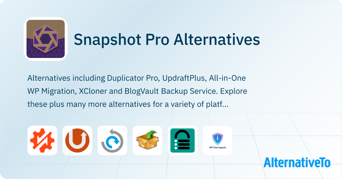 Snapshot Pro Alternatives - Explore Similar Sites & Apps | AlternativeTo