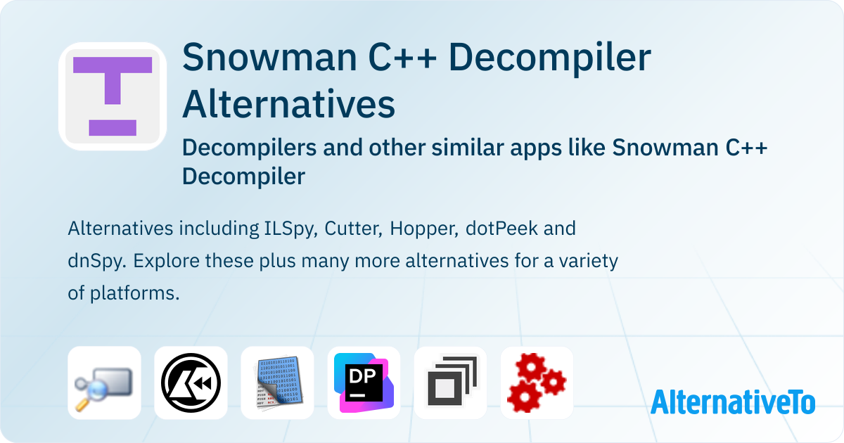 Snowman C++ Decompiler Alternatives: Top 7 Decompilers & Similar Apps ...
