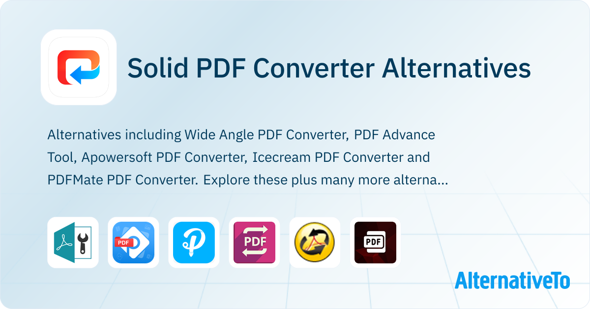 Solid PDF Converter Alternatives - Explore Similar Software | AlternativeTo