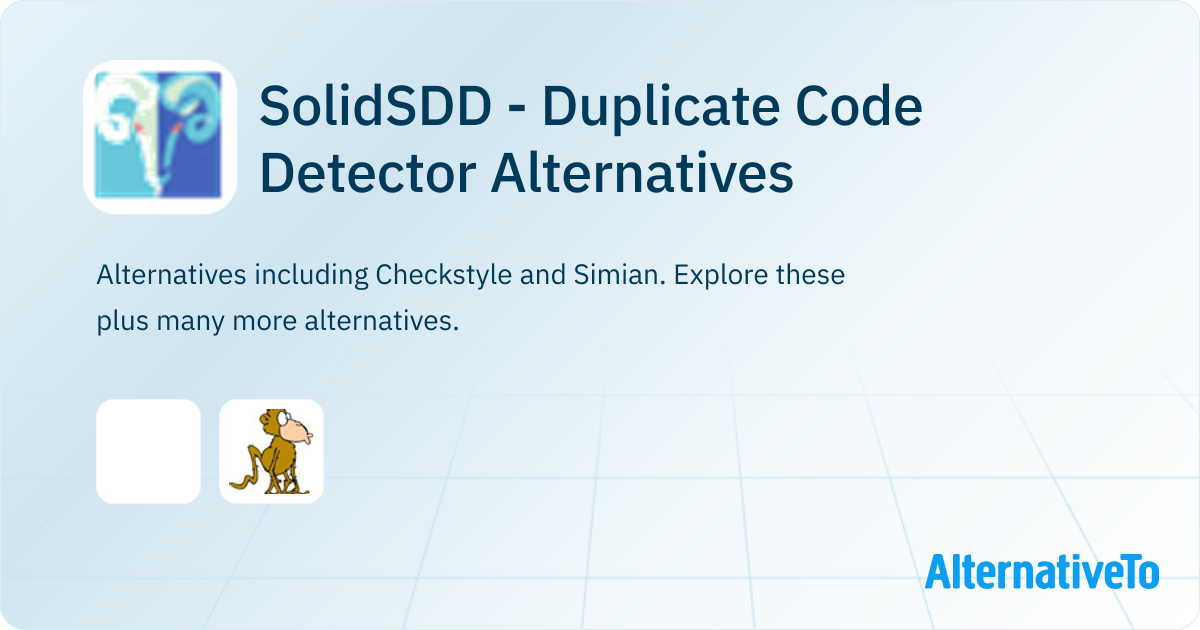 SolidSDD - Duplicate Code Detector Alternatives - Explore Similar ...