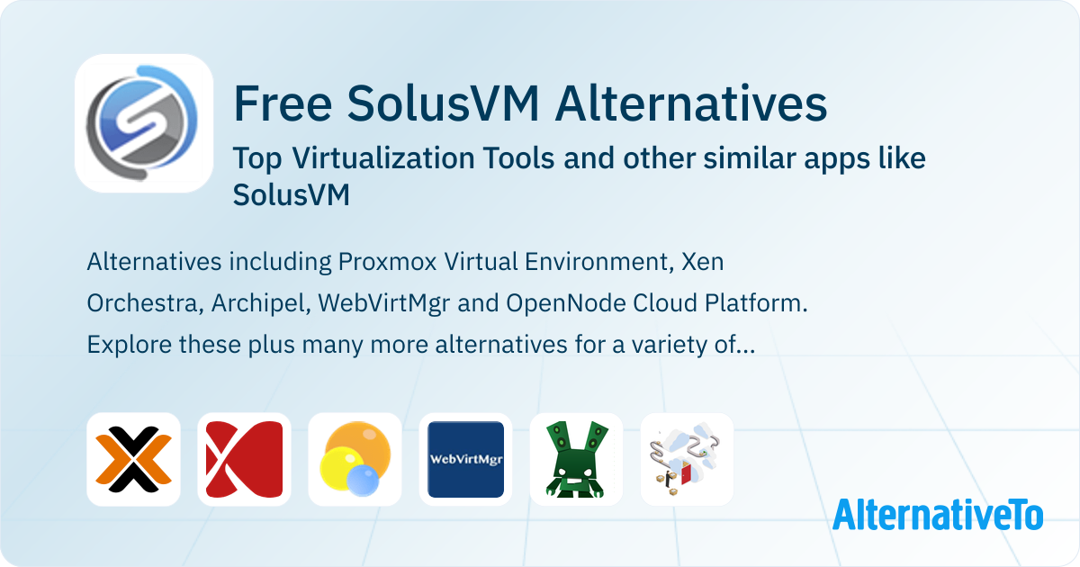 Free SolusVM Alternatives: Top 9 Virtualization Tools | AlternativeTo