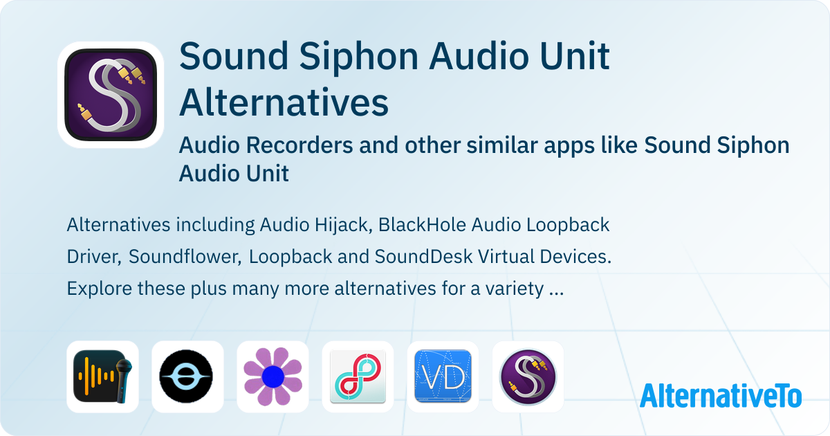 Sound Siphon Audio Unit Alternatives: Top 7 Audio Recorders & Similar ...