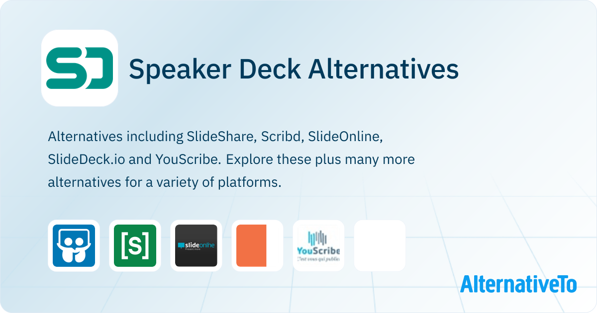 Speaker Deck Alternatives - Explore Similar Sites & Apps | AlternativeTo