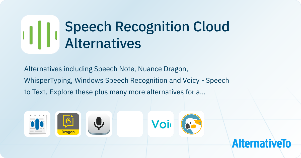 Speech Recognition Cloud Alternatives - Explore Similar Sites & Apps ...