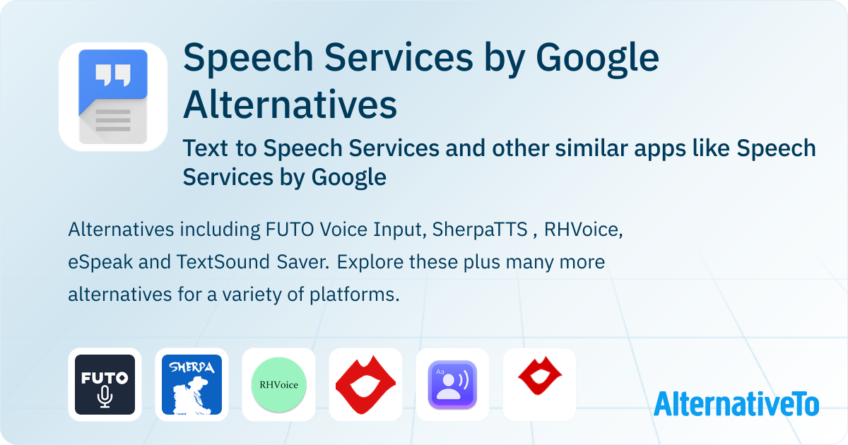 Speech Services by Google Alternatives Top 12 Text to Speech