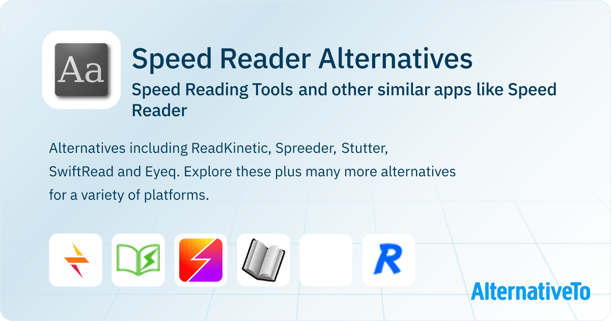Speed Reader Character Speed Reader Alternatives: Top 12 Speed Reading Tools & Similar Apps ...
