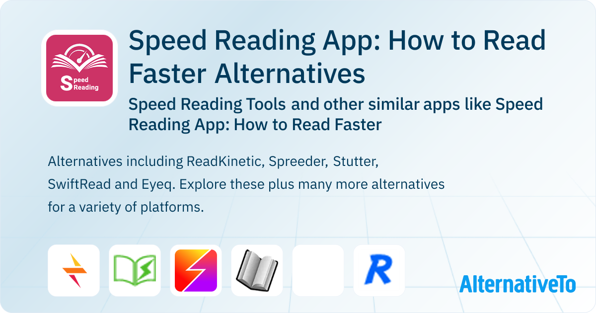 Speed Reading App: How to Read Faster Alternatives: Top 12 Speed ...