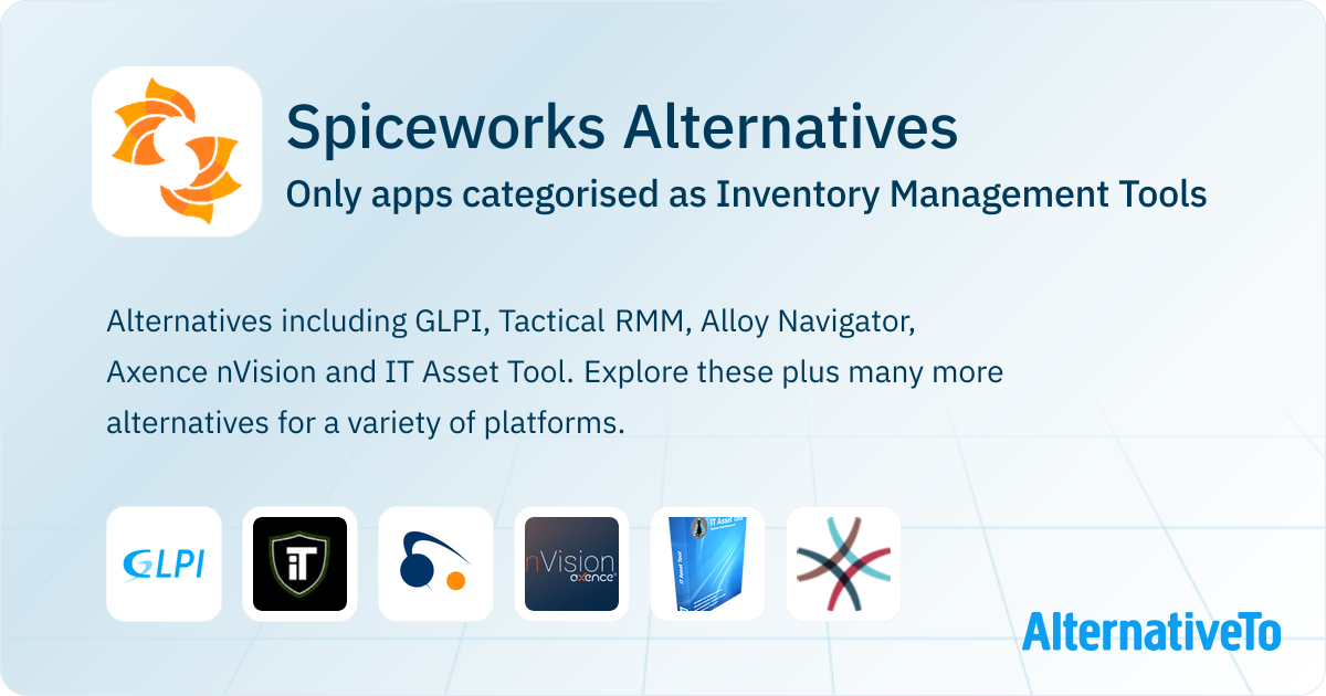Spiceworks Alternatives: Top 16 Inventory Management Tools | AlternativeTo