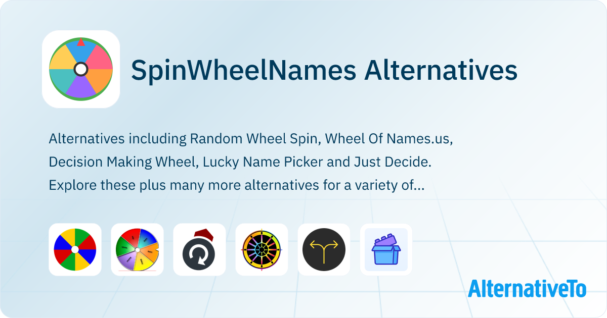SpinWheelNames Alternatives - Explore Similar Sites & Apps | AlternativeTo