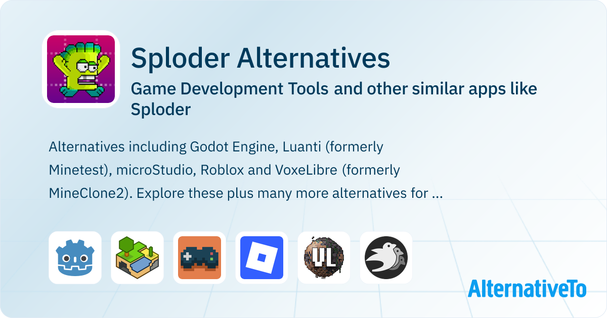 Sploder Alternatives: Top 19 Game Development Tools & Similar Apps ...