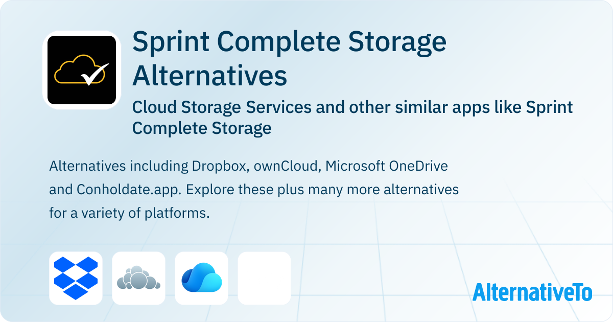 Sprint Complete Storage Sign In Sprint Complete Storage Alternatives: Top 4 Cloud Storage Services ...