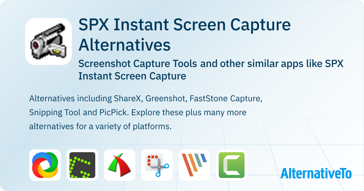 SPX Instant Screen Capture Alternatives: Top 12 Screenshot Capture ...