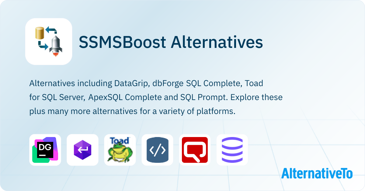 SSMSBoost Alternatives - Explore Similar Software | AlternativeTo