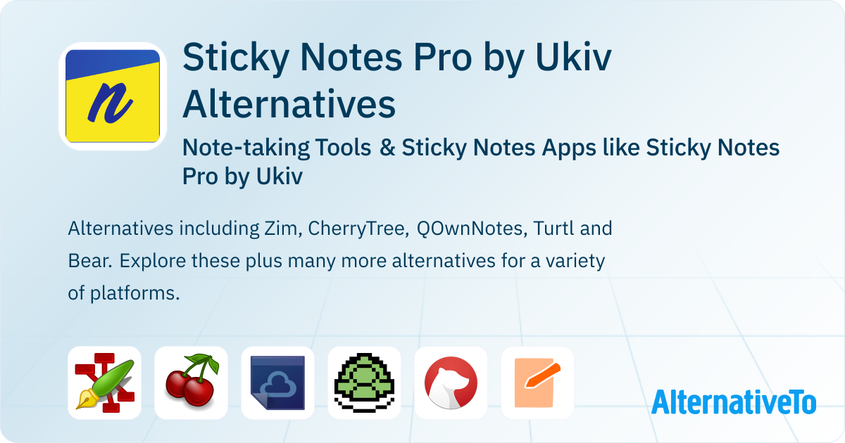 Sticky Notes Pro by Ukiv Alternatives: Top 12 Note-taking Tools ...