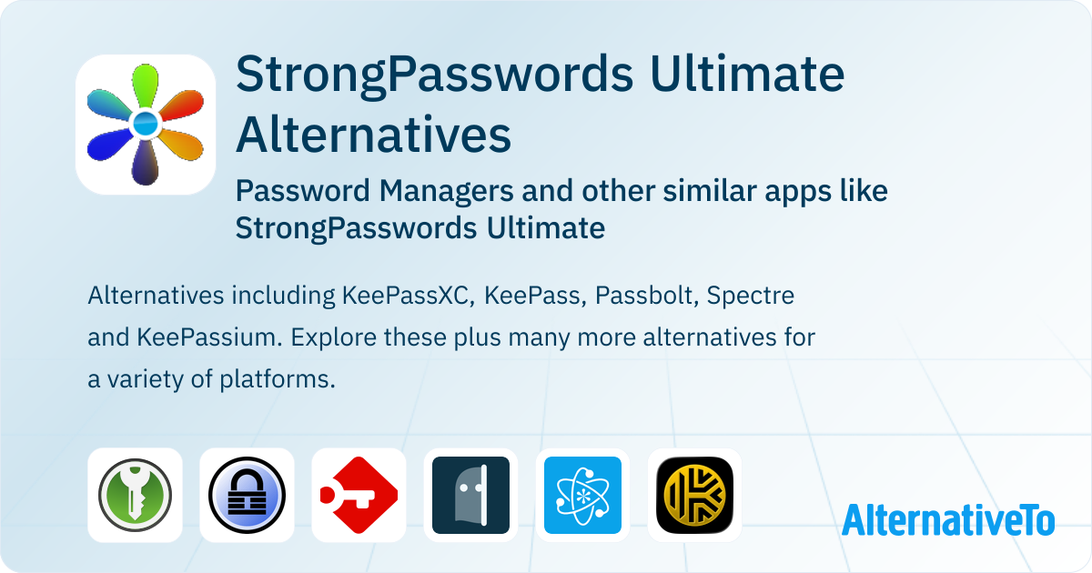 StrongPasswords Ultimate Alternatives: Top 12 Password Managers ...