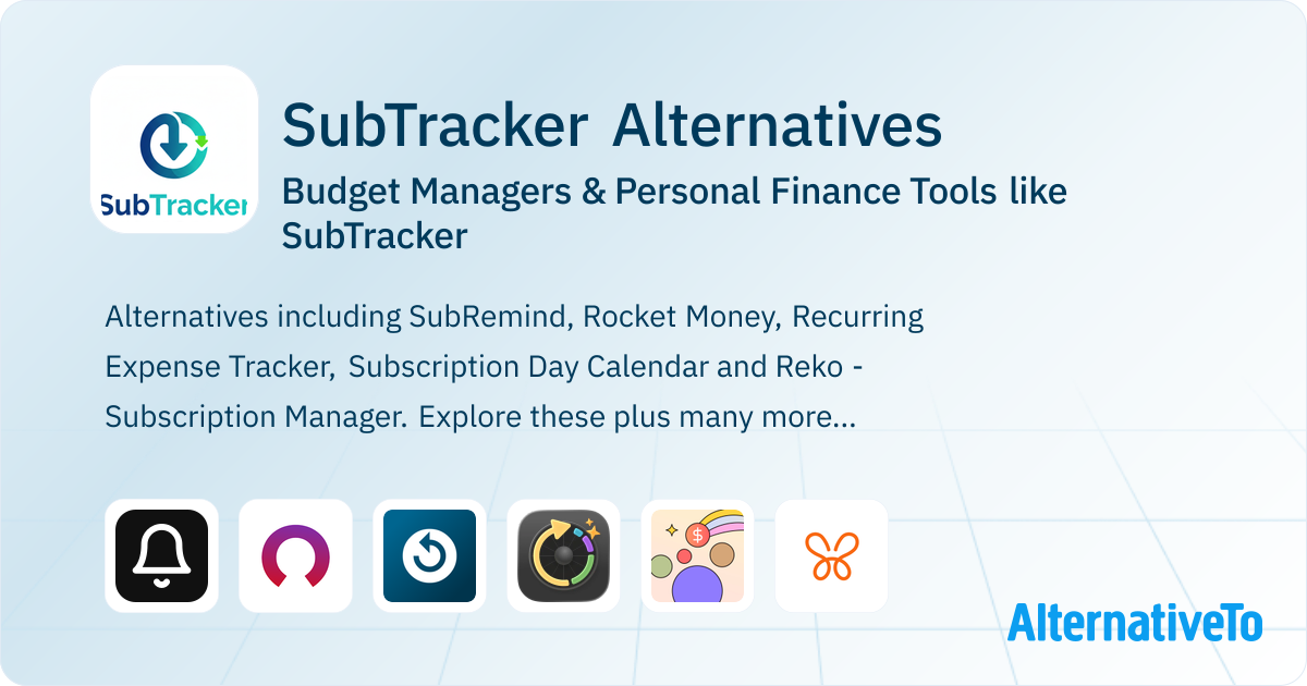 SubTracker Alternatives: Top 12 Budget Managers | AlternativeTo