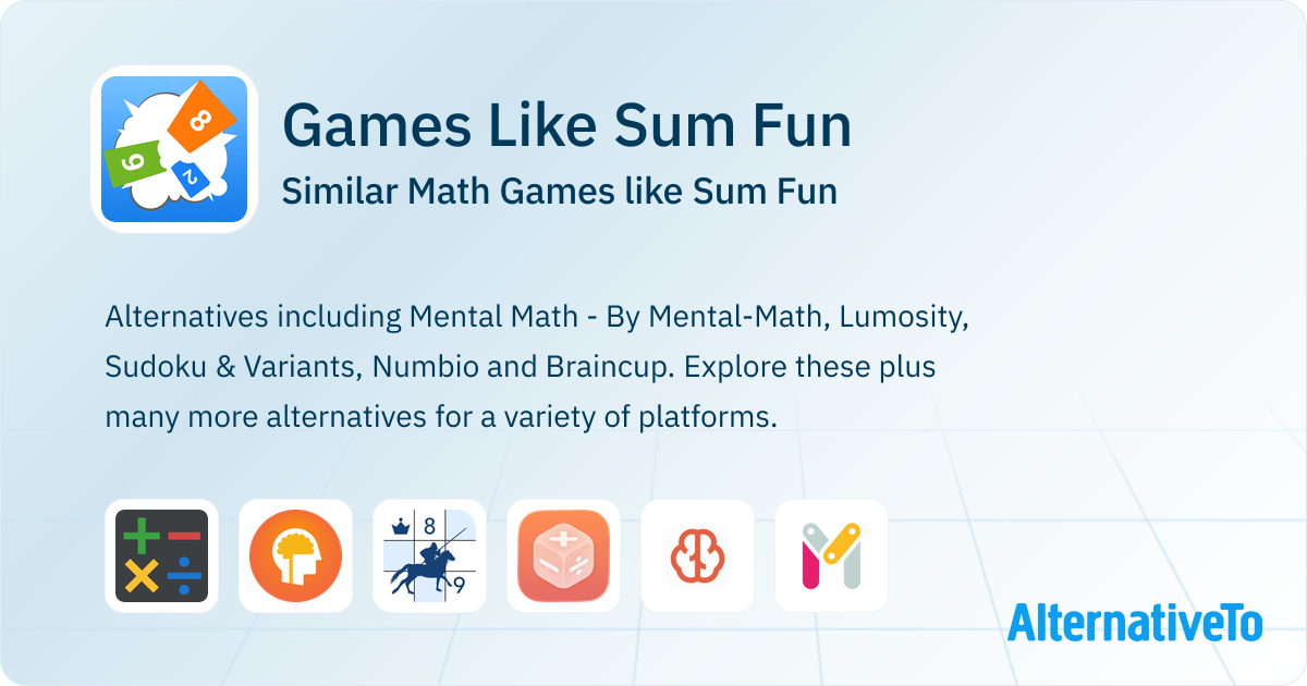 Sum Fun Math Games Like Sum Fun: Similar Math Games 2026 | AlternativeTo