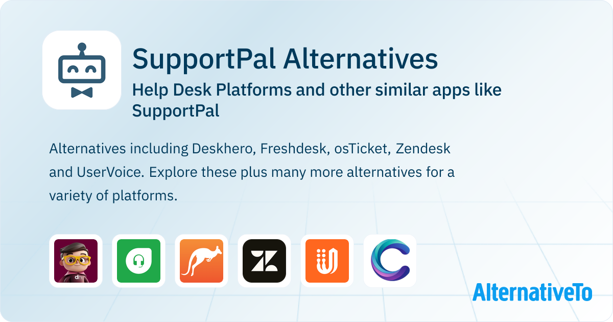 Support Pal SupportPal Alternatives: Top 12 Help Desk Platforms & Similar Apps ...