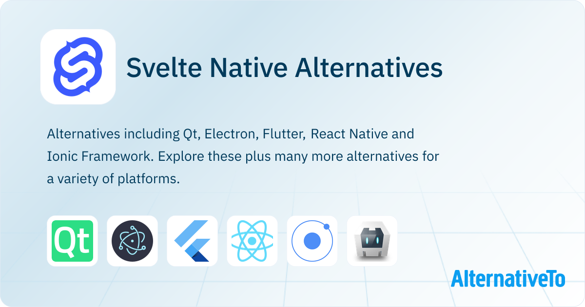 Svelte Native Alternatives - Explore Similar Software | AlternativeTo