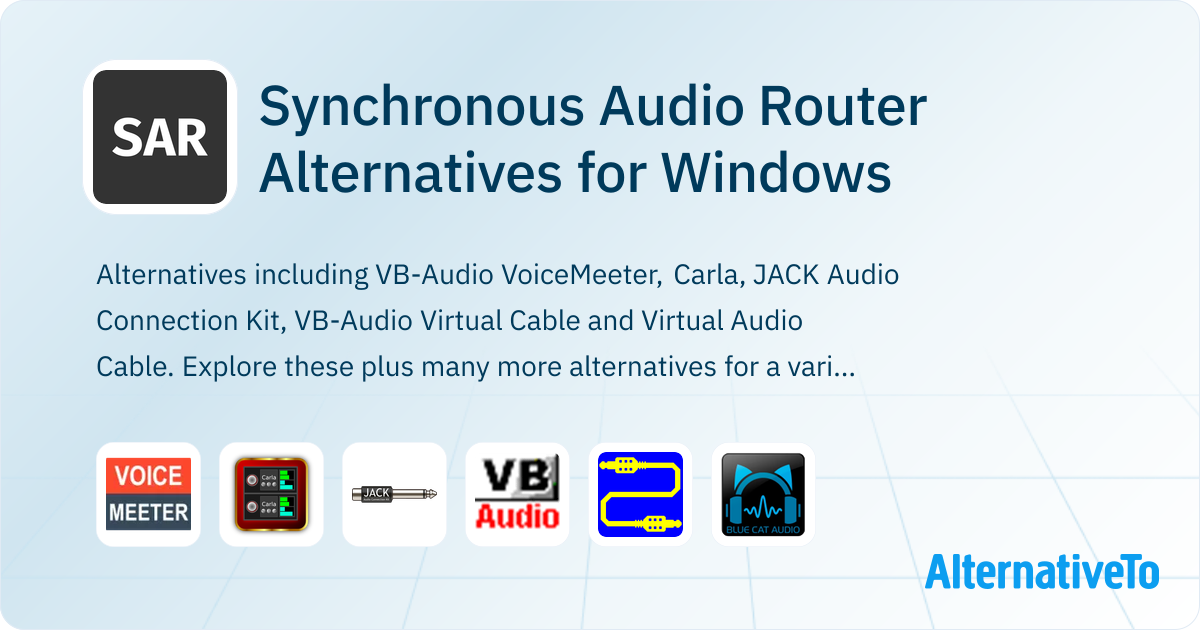 Synchronous Audio Router Alternatives for Windows: Top 11 Audio Routers ...