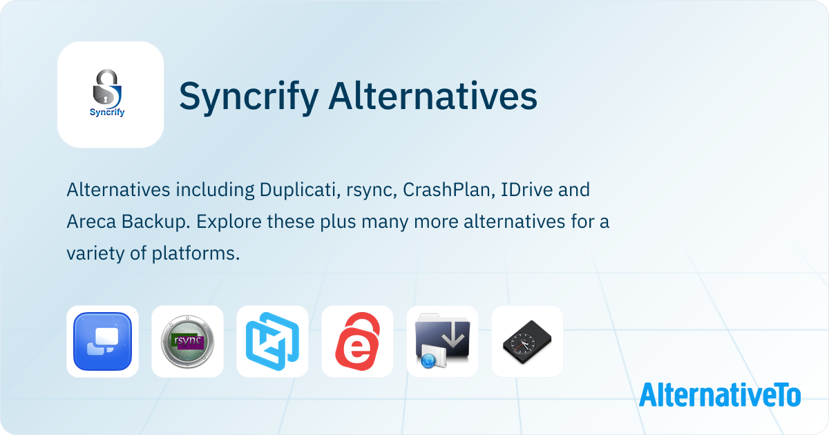 Syncrify Alternatives - Explore Similar Software | AlternativeTo