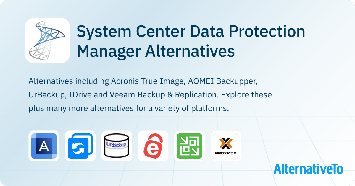 System Center Data Protection Manager Alternatives - Explore Similar ...