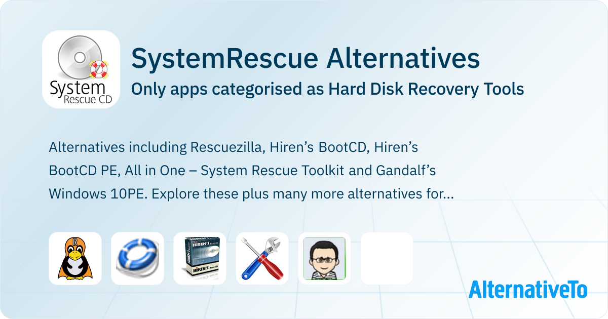 SystemRescue Alternatives: Top 8 Hard Disk Recovery Tools | AlternativeTo