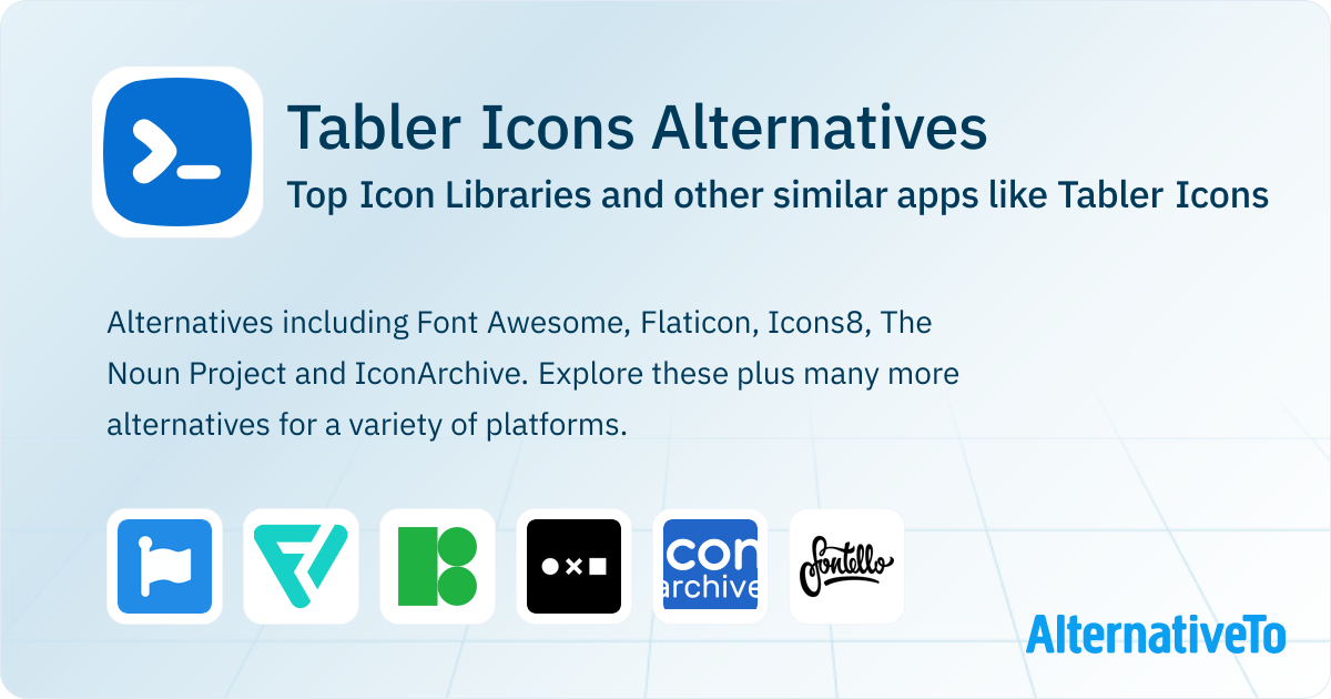 Great Tabler Icons Alternatives: Top Icon Libraries in 2025 | AlternativeTo