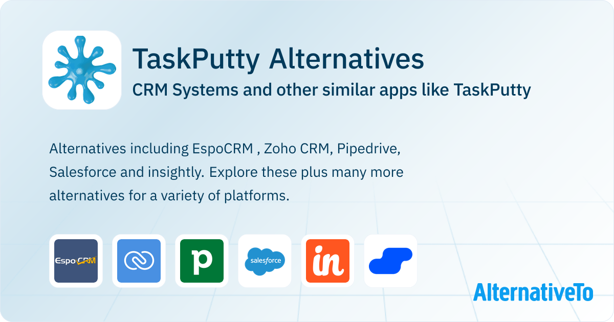Taskmo Competitors TaskPutty Competitors: Top 12 Alternative CRM Systems | AlternativeTo