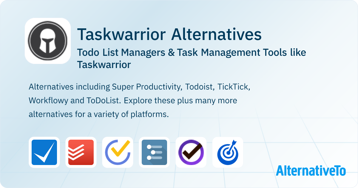Taskwarrior Alternatives: Top 12 Todo List Managers | AlternativeTo