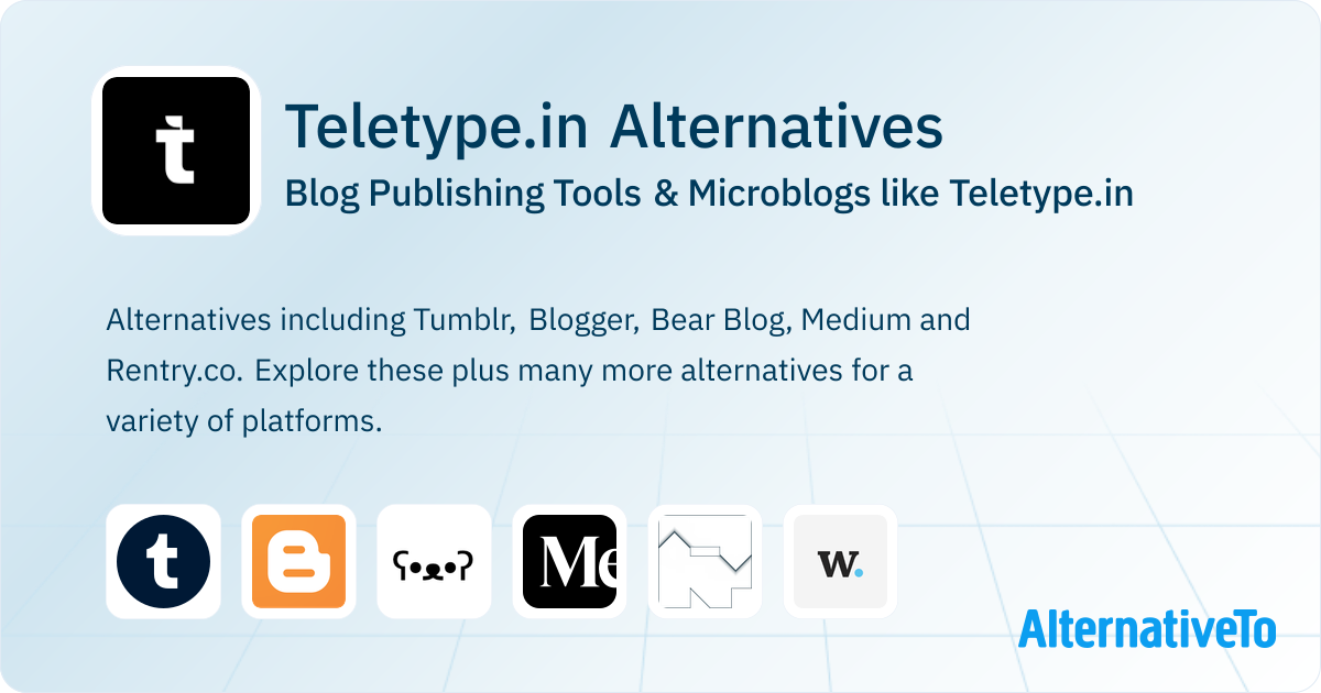 Teletype.in Alternatives: Top 12 Blog Publishing Tools | AlternativeTo