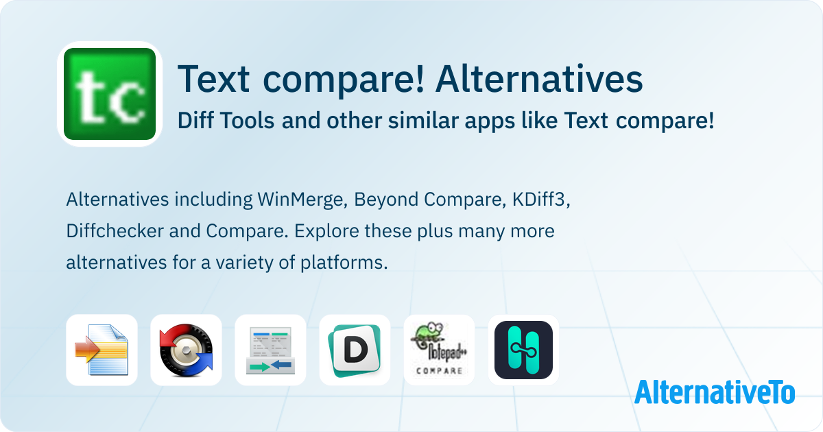 Text compare! Alternatives: Top 12 Diff Tools & Similar Websites ...
