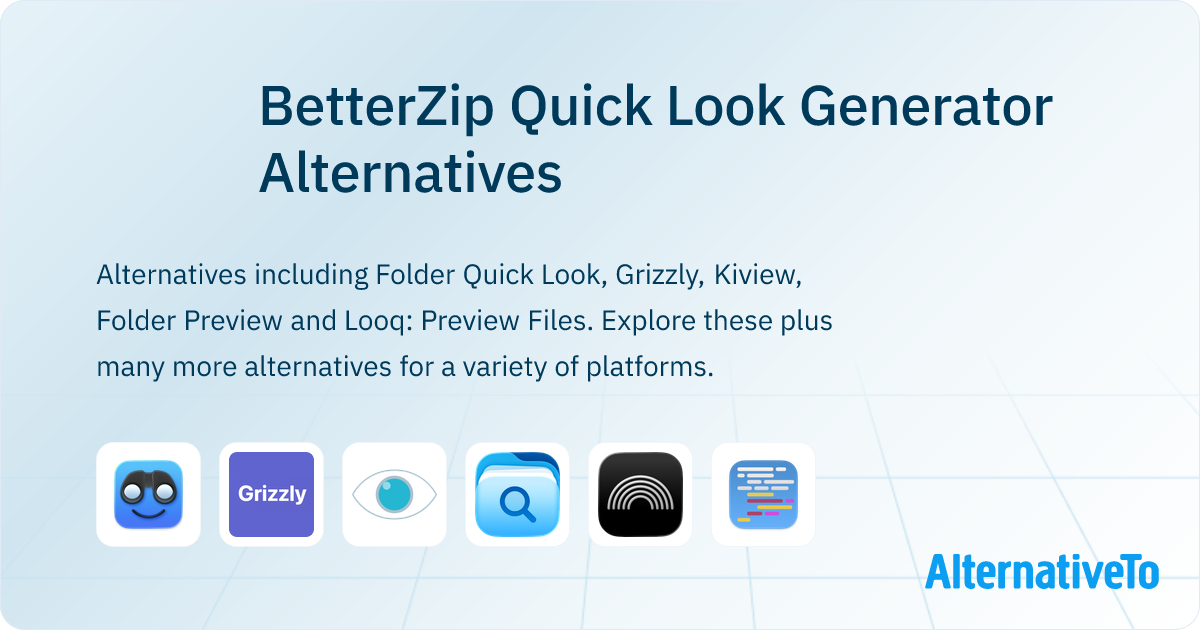 BetterZip Quick Look Generator Alternatives - Explore Similar Software ...
