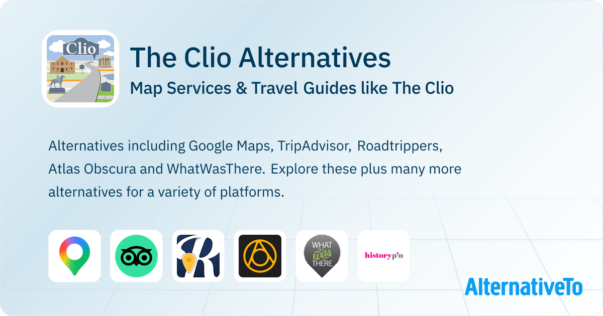 The Clio Alternatives: Top 7 Map Services & Travel Guides | AlternativeTo