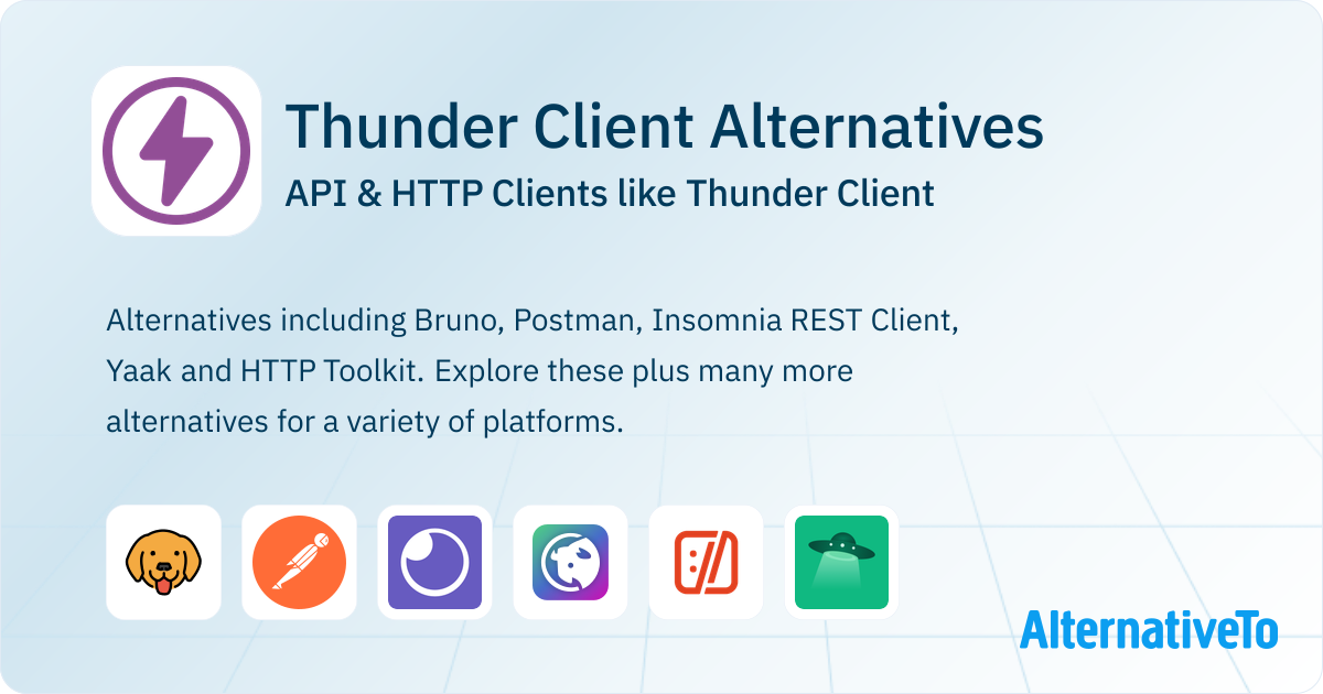 Thunder Api Thunder Client Alternatives: Top 12 API & HTTP Clients | AlternativeTo